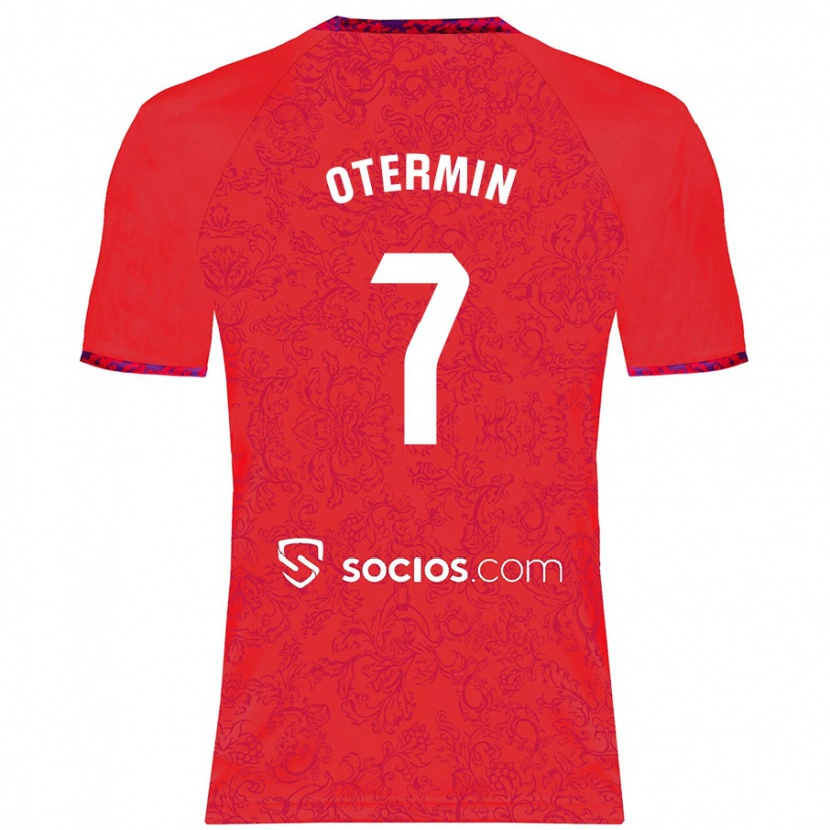 Danxen Män Rosa María Otermín Abella #7 Röd Bortatröja Matchtröjor 2024/25 Tröjor T-Tröja