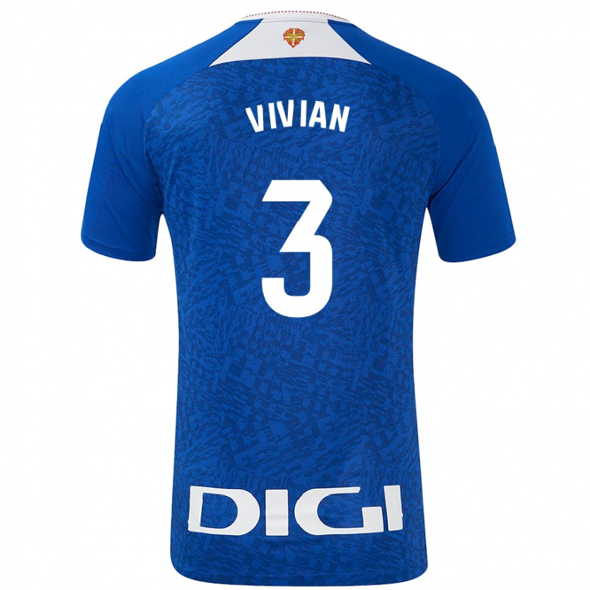Danxen Män Dani Vivian #3 Kungsblå Bortatröja Matchtröjor 2024/25 Tröjor T-Tröja