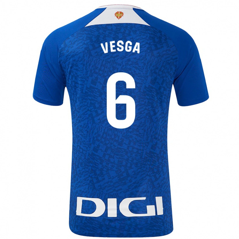 Danxen Män Mikel Vesga #6 Kungsblå Bortatröja Matchtröjor 2024/25 Tröjor T-Tröja