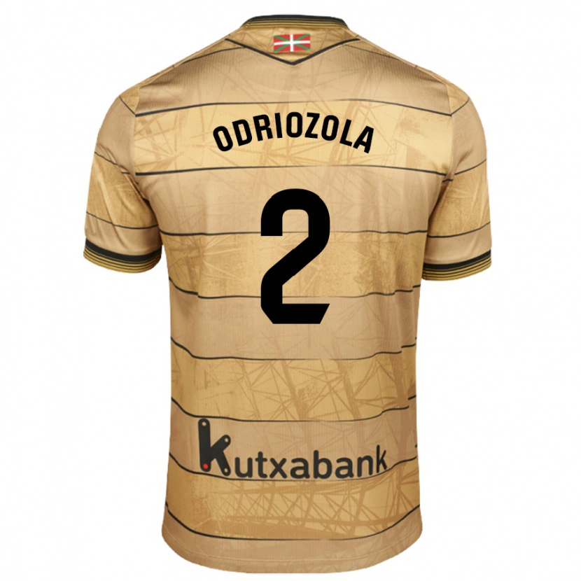 Danxen Män Álvaro Odriozola #2 Brun Bortatröja Matchtröjor 2024/25 Tröjor T-Tröja