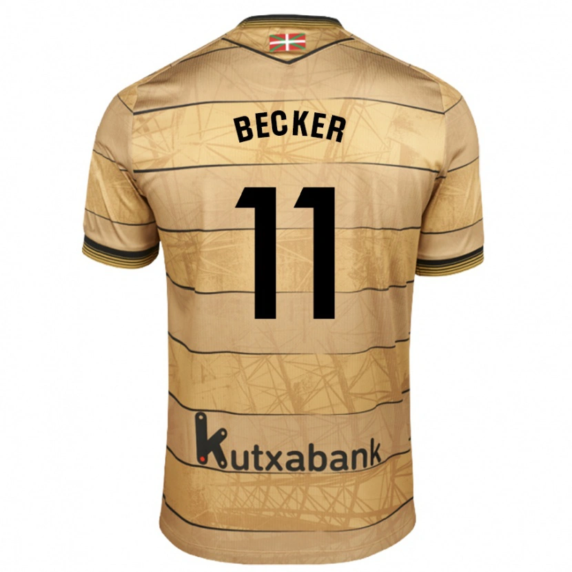 Danxen Män Sheraldo Becker #11 Brun Bortatröja Matchtröjor 2024/25 Tröjor T-Tröja