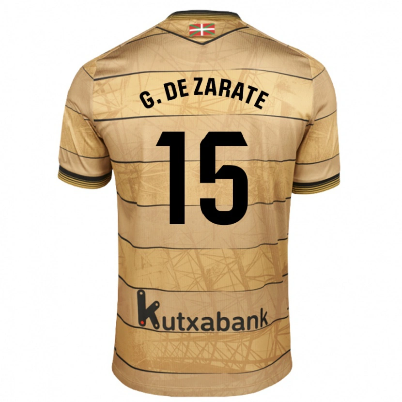 Danxen Män Urko González De Zarate #15 Brun Bortatröja Matchtröjor 2024/25 Tröjor T-Tröja