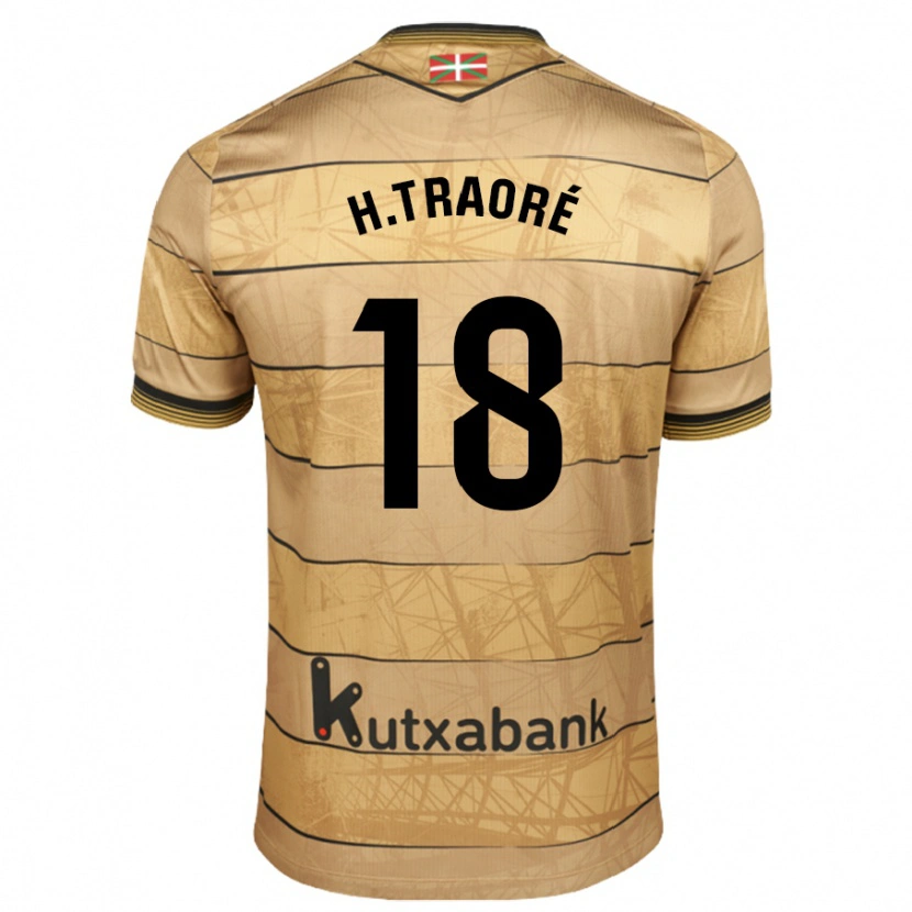 Danxen Män Hamari Traoré #18 Brun Bortatröja Matchtröjor 2024/25 Tröjor T-Tröja