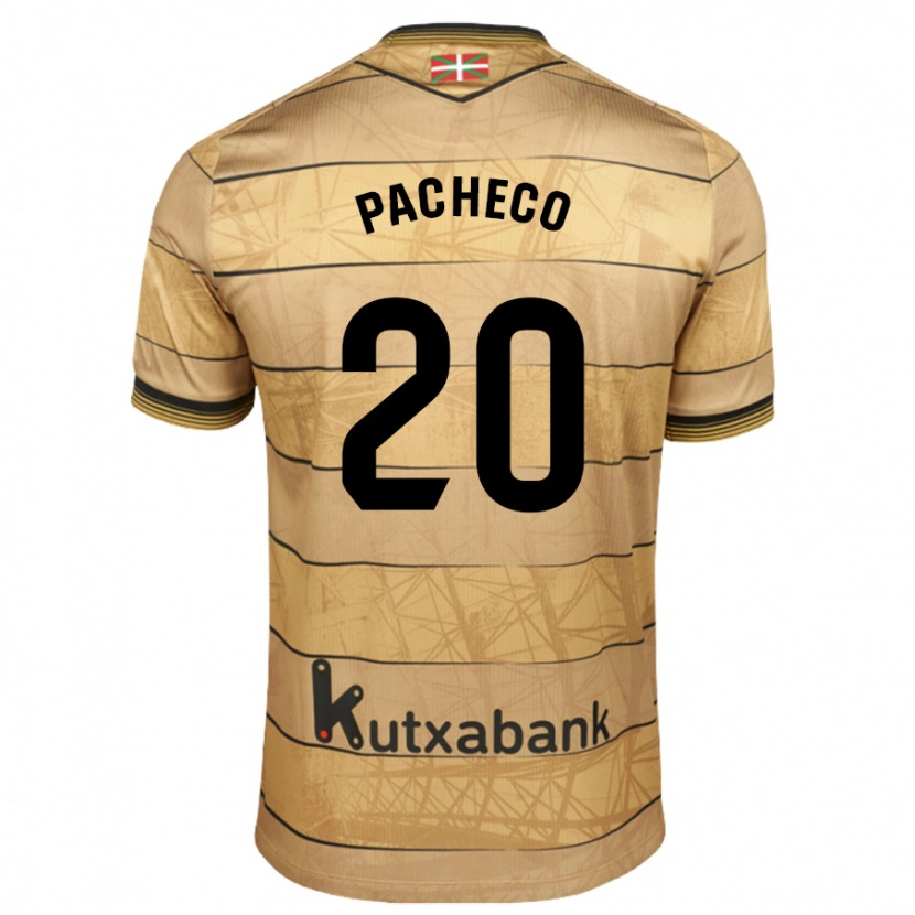 Danxen Män Jon Pacheco #20 Brun Bortatröja Matchtröjor 2024/25 Tröjor T-Tröja