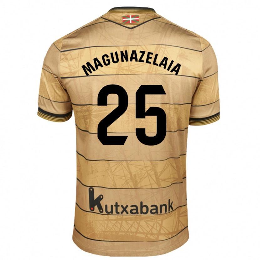 Danxen Män Jon Magunazelaia #25 Brun Bortatröja Matchtröjor 2024/25 Tröjor T-Tröja
