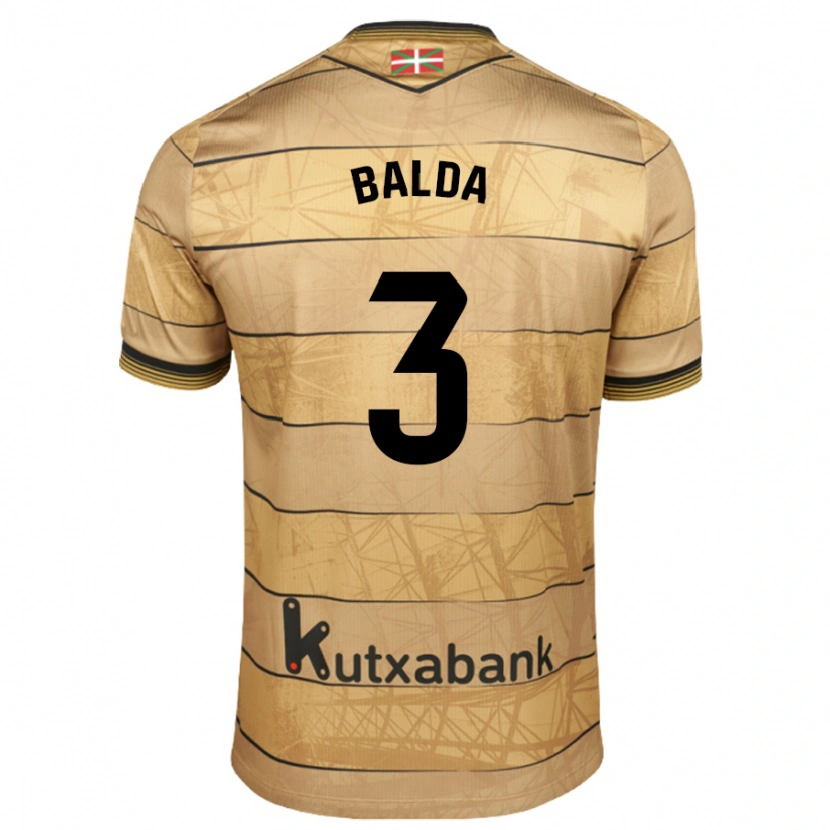 Danxen Män Jon Balda #3 Brun Bortatröja Matchtröjor 2024/25 Tröjor T-Tröja