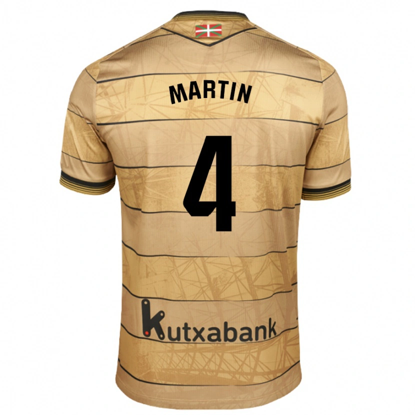 Danxen Män Jon Martín #4 Brun Bortatröja Matchtröjor 2024/25 Tröjor T-Tröja