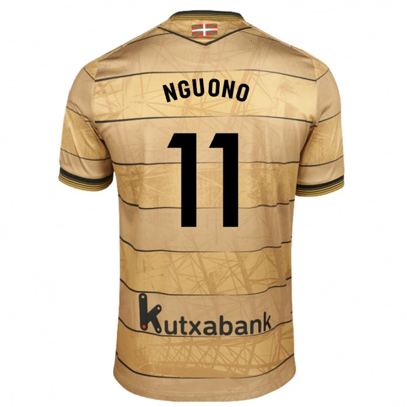 Danxen Män Job Ochieng #11 Brun Bortatröja Matchtröjor 2024/25 Tröjor T-Tröja