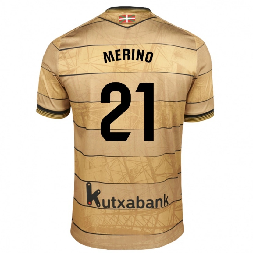 Danxen Män Jon Merino #21 Brun Bortatröja Matchtröjor 2024/25 Tröjor T-Tröja