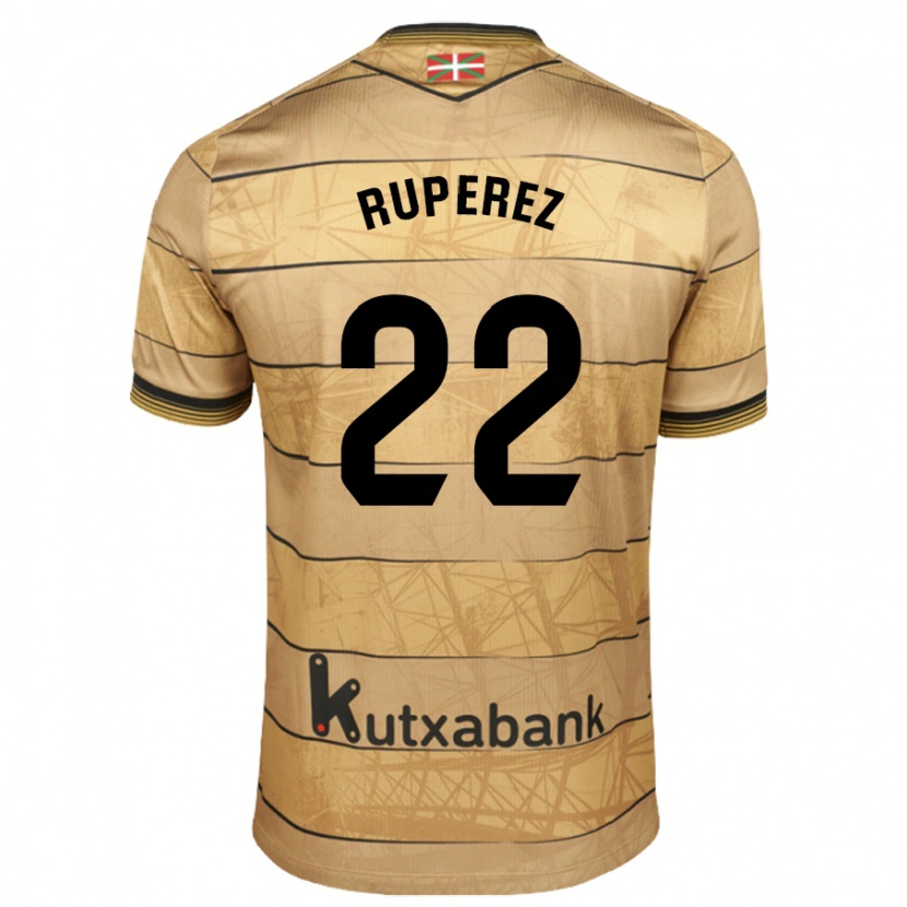 Danxen Män Iñaki Rupérez #22 Brun Bortatröja Matchtröjor 2024/25 Tröjor T-Tröja
