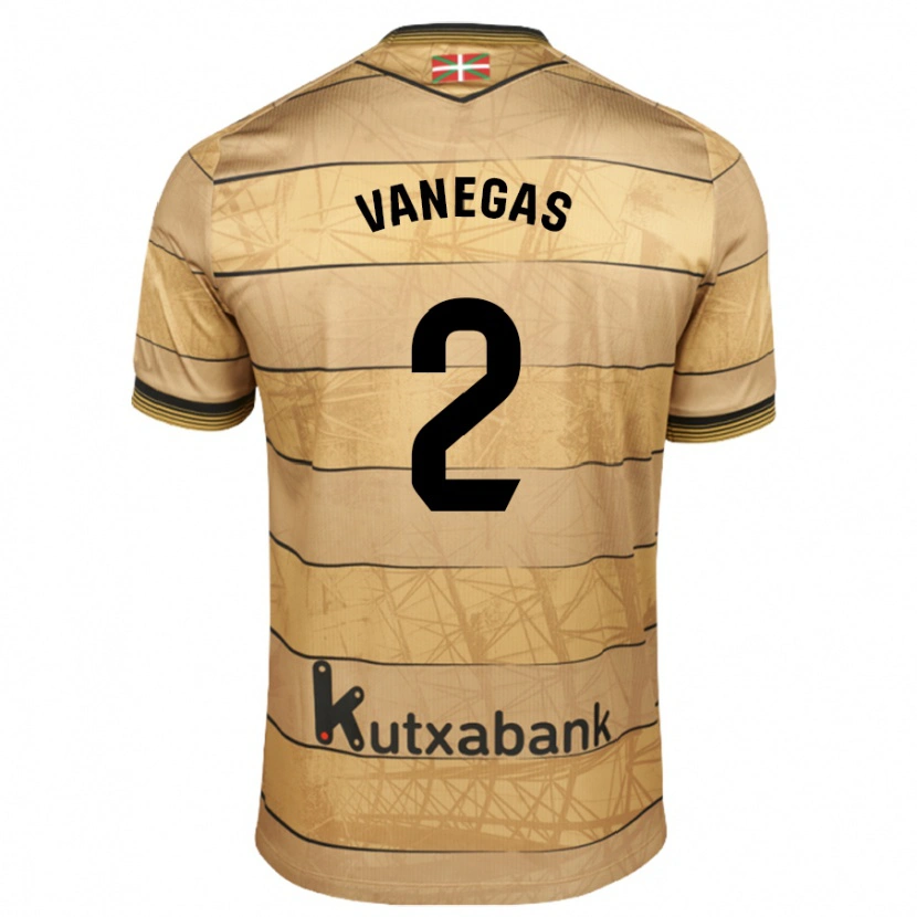 Danxen Män Manuela Vanegas #2 Brun Bortatröja Matchtröjor 2024/25 Tröjor T-Tröja