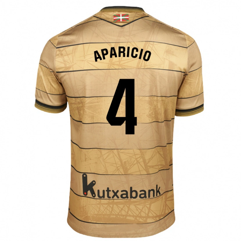 Danxen Män Nahia Aparicio #4 Brun Bortatröja Matchtröjor 2024/25 Tröjor T-Tröja