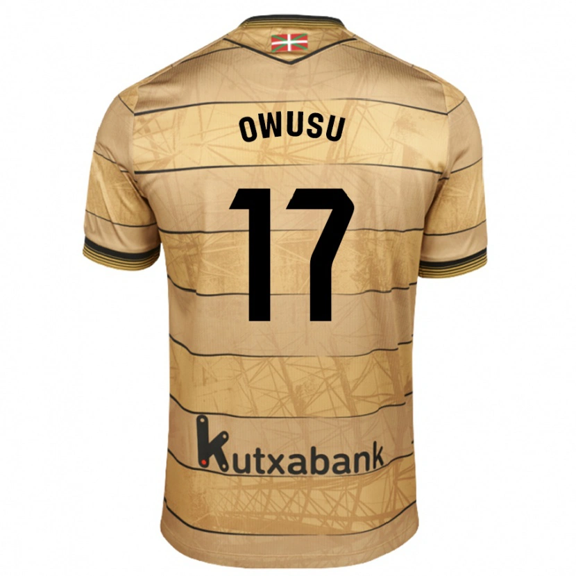 Danxen Män Jacqueline Owusu #17 Brun Bortatröja Matchtröjor 2024/25 Tröjor T-Tröja