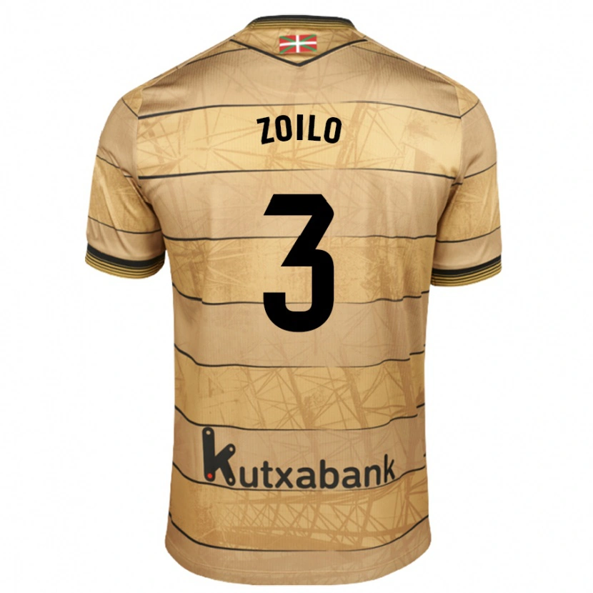 Danxen Män Ander Zoilo #3 Brun Bortatröja Matchtröjor 2024/25 Tröjor T-Tröja