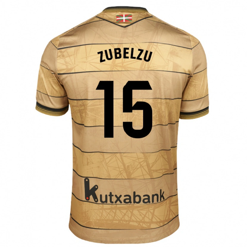 Danxen Män Julen Zubelzu #15 Brun Bortatröja Matchtröjor 2024/25 Tröjor T-Tröja