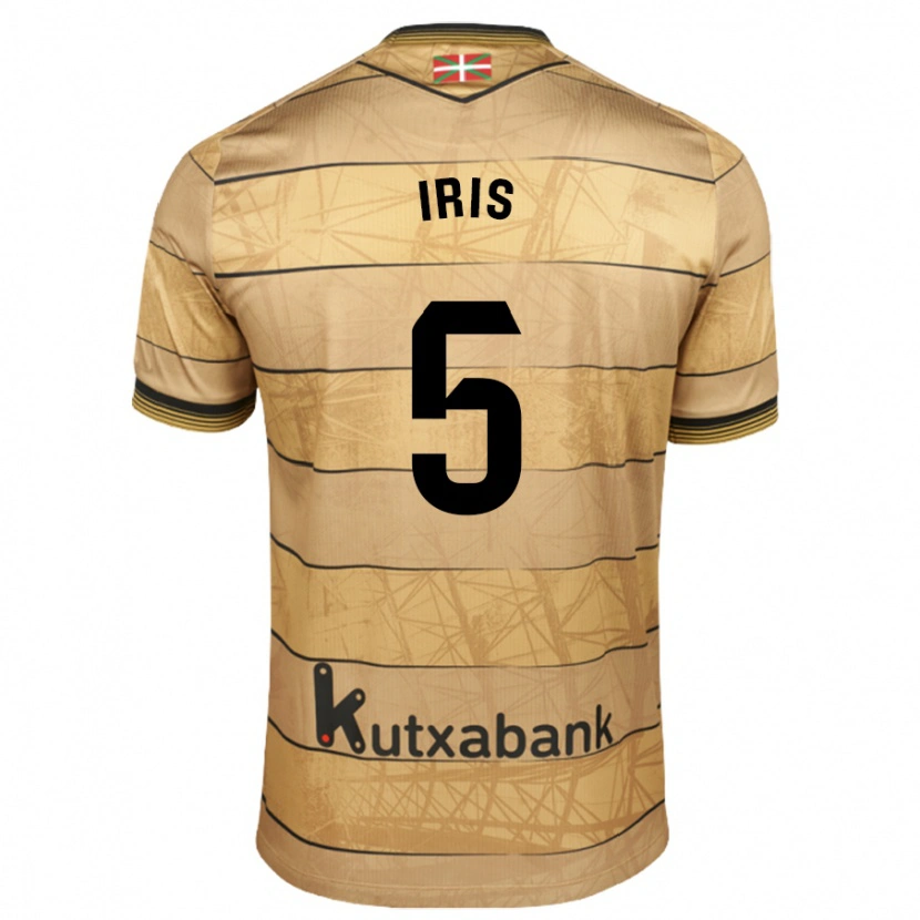 Danxen Män Iris Arnaiz Gil #5 Brun Bortatröja Matchtröjor 2024/25 Tröjor T-Tröja