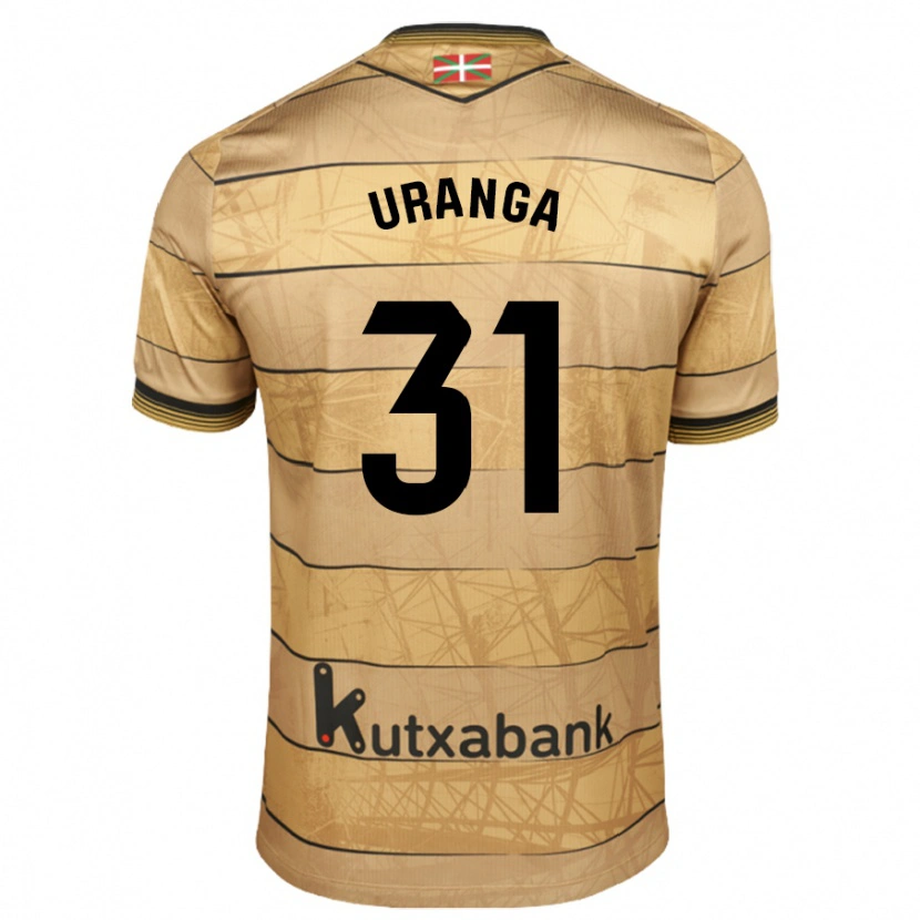 Danxen Män Haizea Uranga Agirre #31 Brun Bortatröja Matchtröjor 2024/25 Tröjor T-Tröja