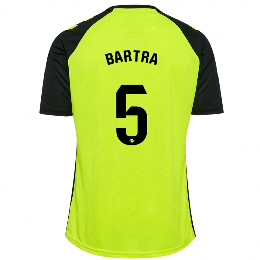 Danxen Män Marc Bartra #5 Fluorescerande Gulsvart Bortatröja Matchtröjor 2024/25 Tröjor T-Tröja