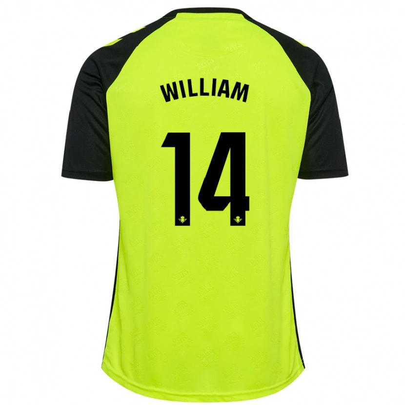 Danxen Män William Carvalho #14 Fluorescerande Gulsvart Bortatröja Matchtröjor 2024/25 Tröjor T-Tröja