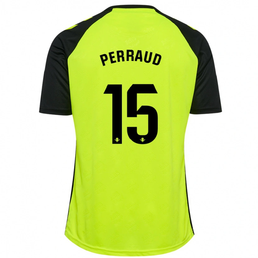 Danxen Män Romain Perraud #15 Fluorescerande Gulsvart Bortatröja Matchtröjor 2024/25 Tröjor T-Tröja