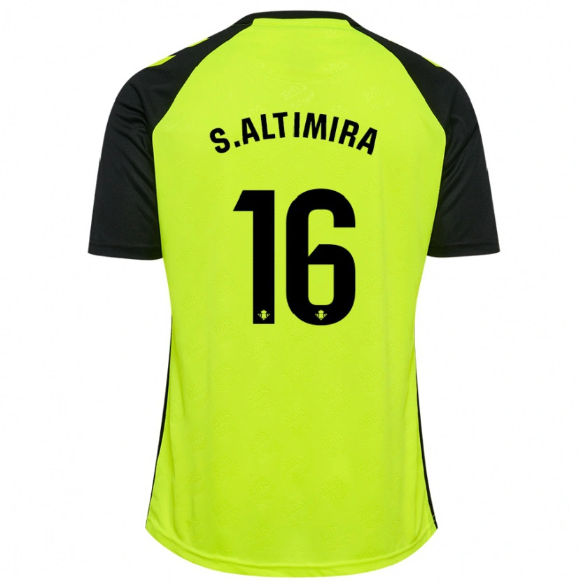 Danxen Män Sergi Altimira #16 Fluorescerande Gulsvart Bortatröja Matchtröjor 2024/25 Tröjor T-Tröja