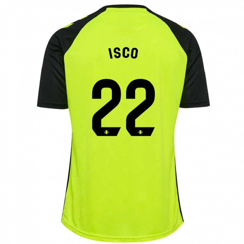 Danxen Män Isco #22 Fluorescerande Gulsvart Bortatröja Matchtröjor 2024/25 Tröjor T-Tröja
