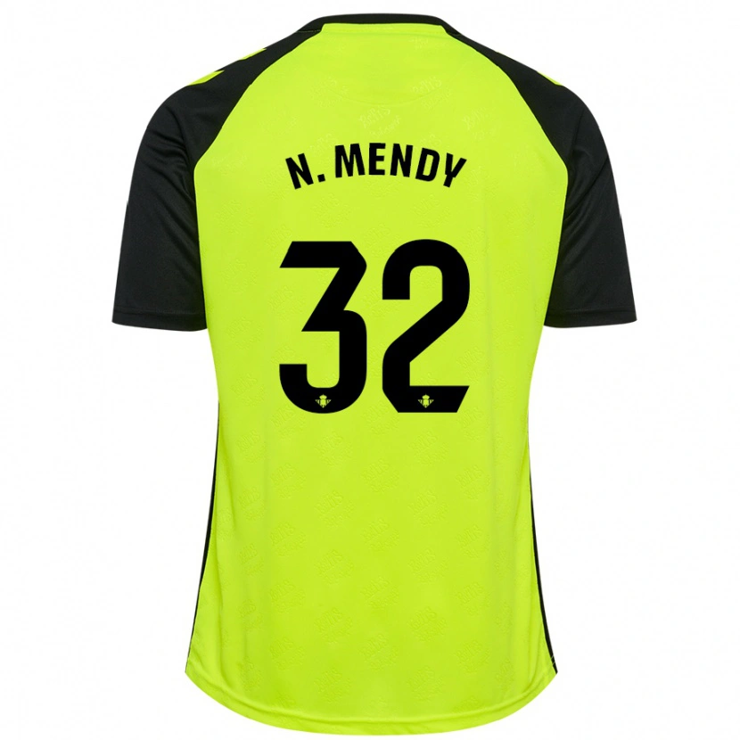 Danxen Män Nobel Mendy #32 Fluorescerande Gulsvart Bortatröja Matchtröjor 2024/25 Tröjor T-Tröja