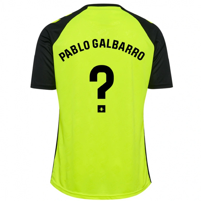 Danxen Män Juan Pablo Galbarro #0 Fluorescerande Gulsvart Bortatröja Matchtröjor 2024/25 Tröjor T-Tröja