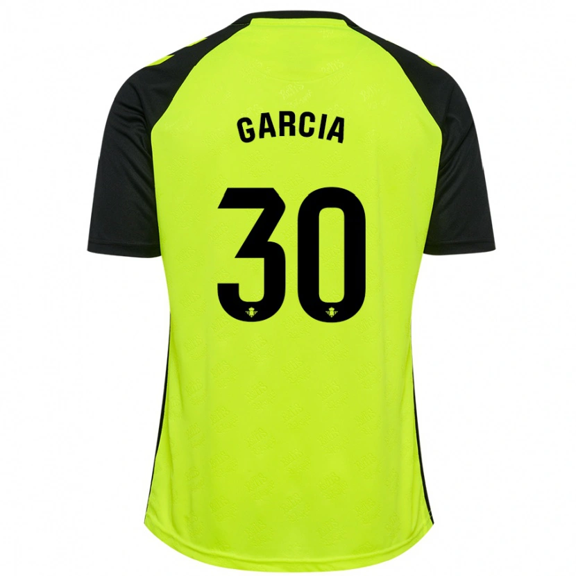 Danxen Män Germán García #30 Fluorescerande Gulsvart Bortatröja Matchtröjor 2024/25 Tröjor T-Tröja
