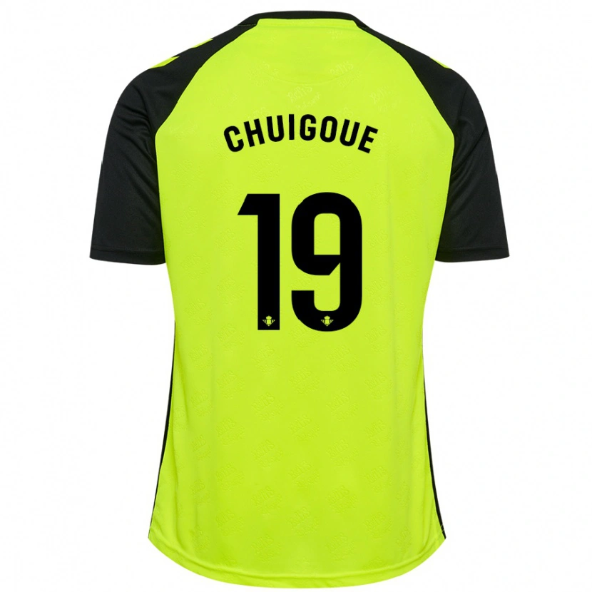 Danxen Män Dorine Chuigoué #19 Fluorescerande Gulsvart Bortatröja Matchtröjor 2024/25 Tröjor T-Tröja