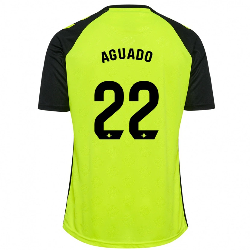Danxen Män Júlia Aguado #22 Fluorescerande Gulsvart Bortatröja Matchtröjor 2024/25 Tröjor T-Tröja