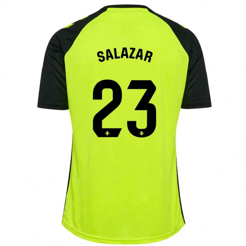 Danxen Män Noelia Salazar #23 Fluorescerande Gulsvart Bortatröja Matchtröjor 2024/25 Tröjor T-Tröja
