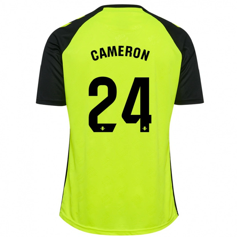Danxen Män Tiffany Cameron #24 Fluorescerande Gulsvart Bortatröja Matchtröjor 2024/25 Tröjor T-Tröja