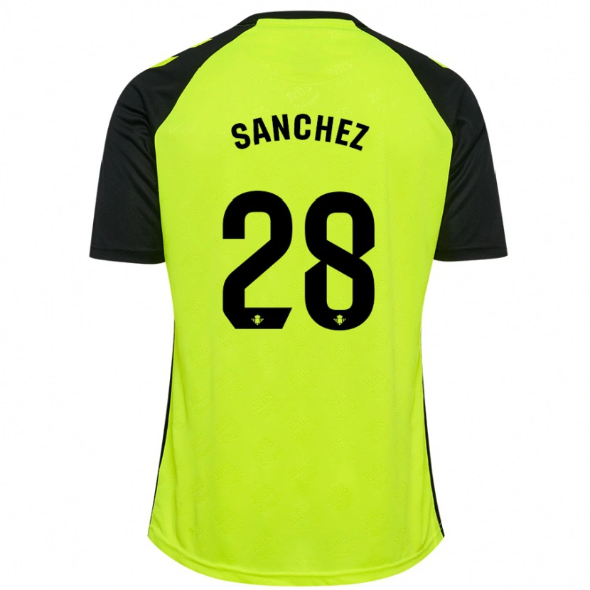 Danxen Män Marina Sánchez #28 Fluorescerande Gulsvart Bortatröja Matchtröjor 2024/25 Tröjor T-Tröja