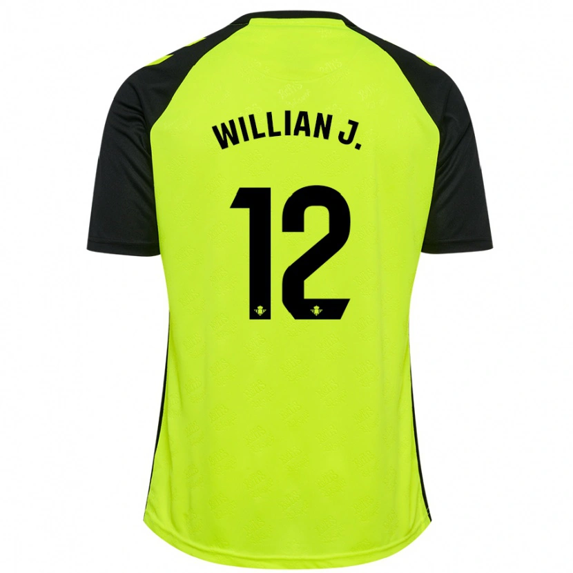 Danxen Män Willian José #12 Fluorescerande Gulsvart Bortatröja Matchtröjor 2024/25 Tröjor T-Tröja