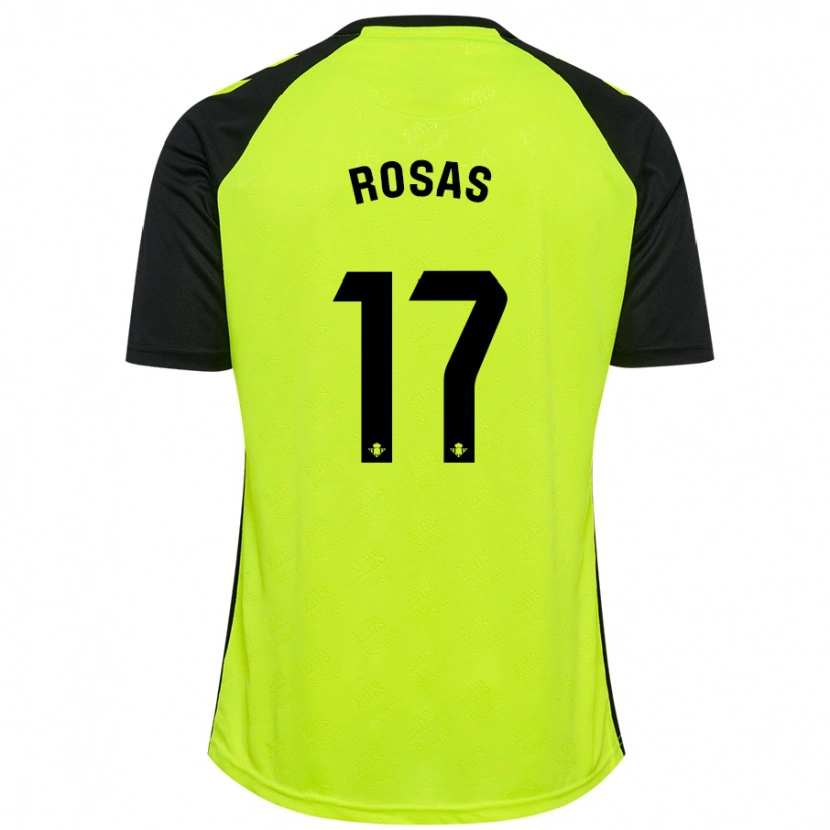 Danxen Män Berto Rosas #17 Fluorescerande Gulsvart Bortatröja Matchtröjor 2024/25 Tröjor T-Tröja