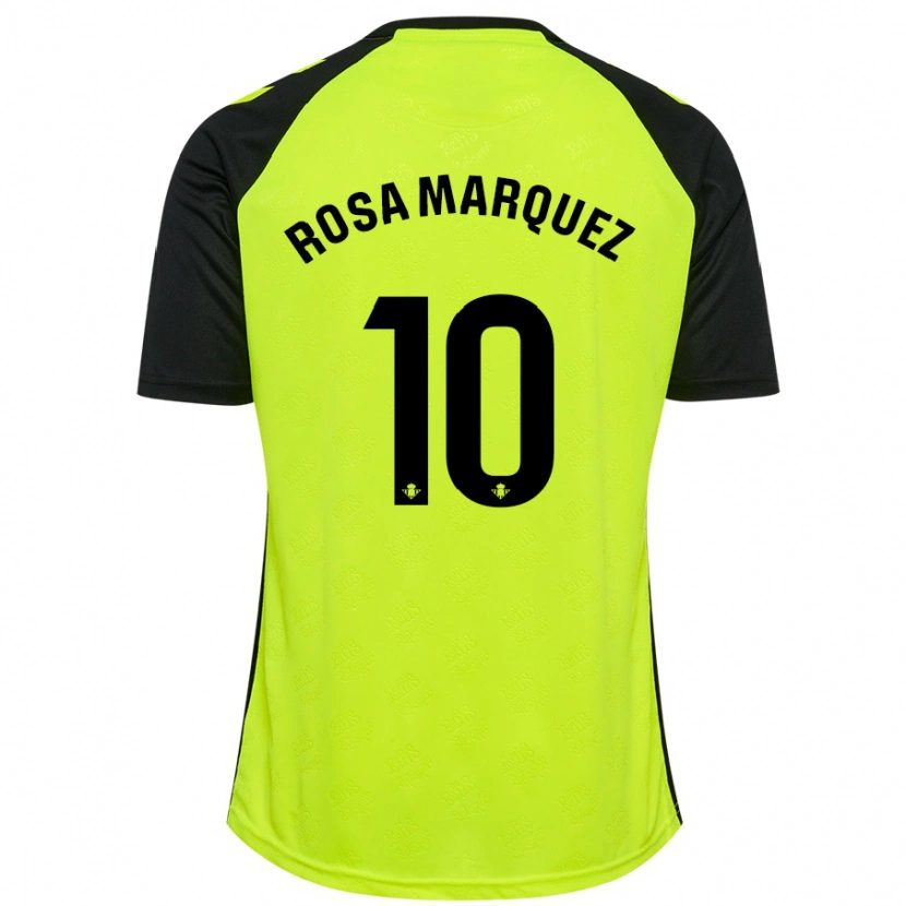 Danxen Män Rosa Márquez Baena #10 Fluorescerande Gulsvart Bortatröja Matchtröjor 2024/25 Tröjor T-Tröja