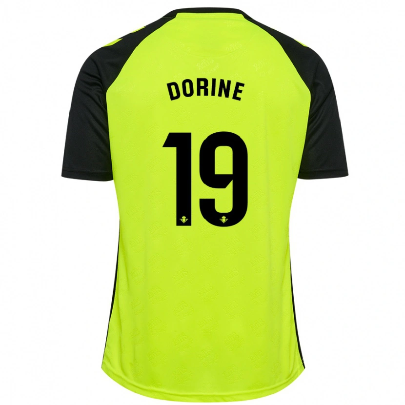 Danxen Män Dorine Nina Chuigoue #19 Fluorescerande Gulsvart Bortatröja Matchtröjor 2024/25 Tröjor T-Tröja