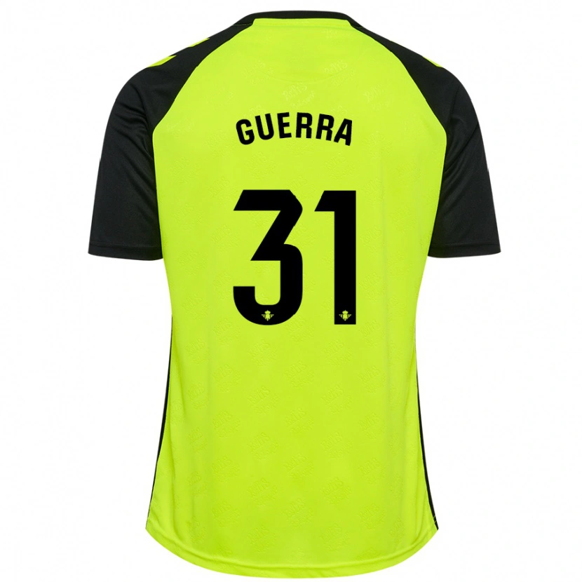 Danxen Män Ana Guerra Morcillo #31 Fluorescerande Gulsvart Bortatröja Matchtröjor 2024/25 Tröjor T-Tröja