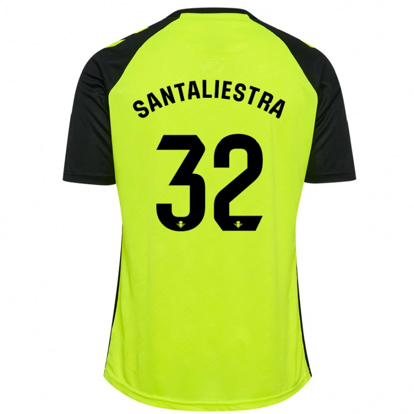 Danxen Män Carla Santaliestra #32 Fluorescerande Gulsvart Bortatröja Matchtröjor 2024/25 Tröjor T-Tröja