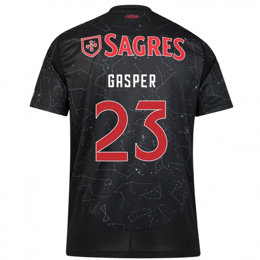 Danxen Män Anna Gasper #23 Svart Röd Bortatröja Matchtröjor 2024/25 Tröjor T-Tröja