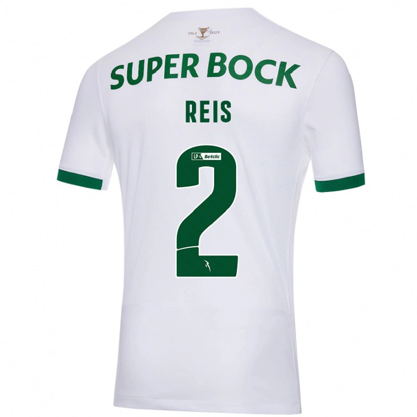 Danxen Män Matheus Reis #2 Vit Grön Bortatröja Matchtröjor 2024/25 Tröjor T-Tröja