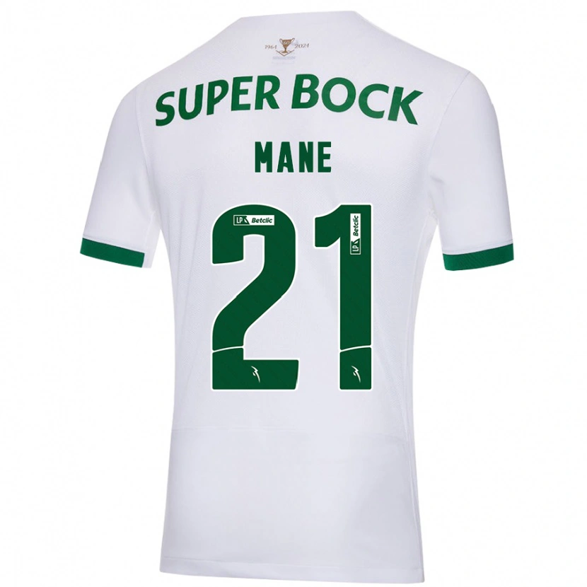 Danxen Män Isnaba Mané #21 Vit Grön Bortatröja Matchtröjor 2024/25 Tröjor T-Tröja