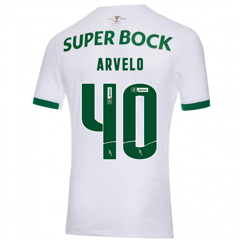 Danxen Män Adam Arvelo #40 Vit Grön Bortatröja Matchtröjor 2024/25 Tröjor T-Tröja