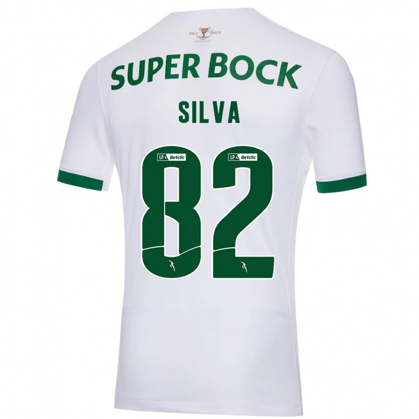 Danxen Män Gabriel Silva #82 Vit Grön Bortatröja Matchtröjor 2024/25 Tröjor T-Tröja
