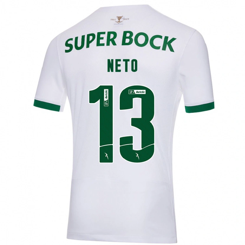 Danxen Män Luís Neto #13 Vit Grön Bortatröja Matchtröjor 2024/25 Tröjor T-Tröja