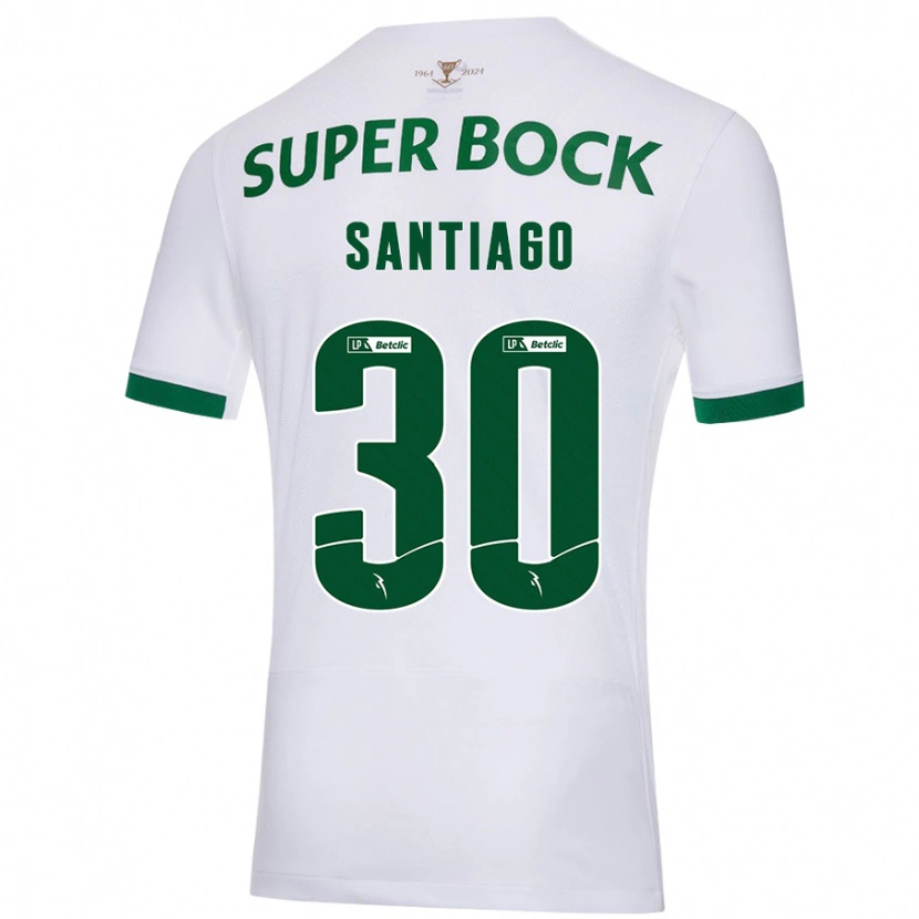 Danxen Män Carolina Santiago #30 Vit Grön Bortatröja Matchtröjor 2024/25 Tröjor T-Tröja