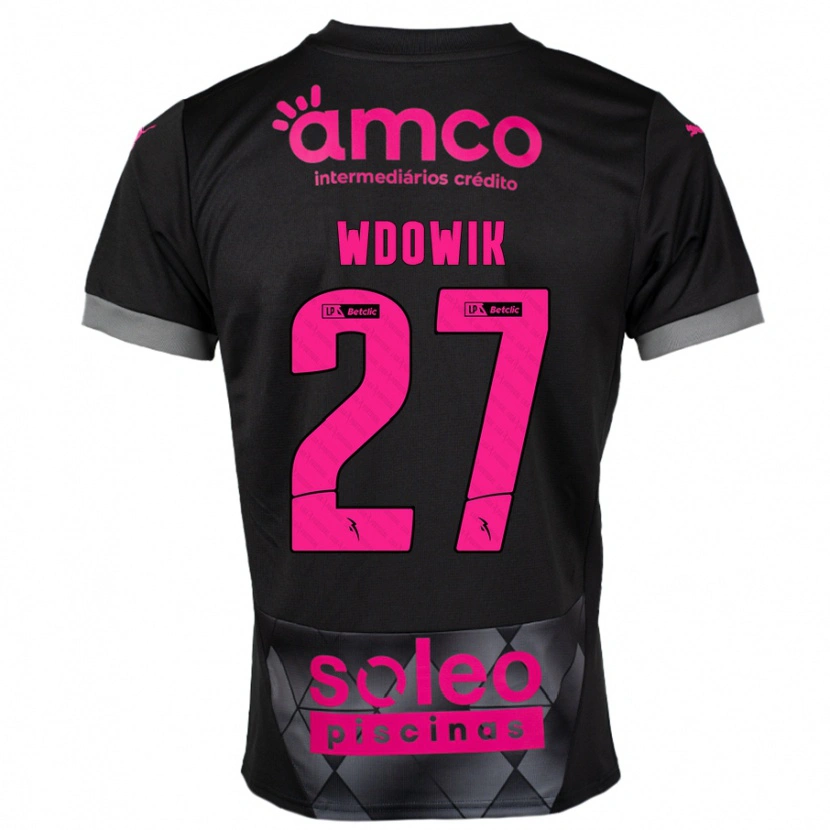 Danxen Män Bartlomiej Wdowik #27 Svart Rosa Bortatröja Matchtröjor 2024/25 Tröjor T-Tröja