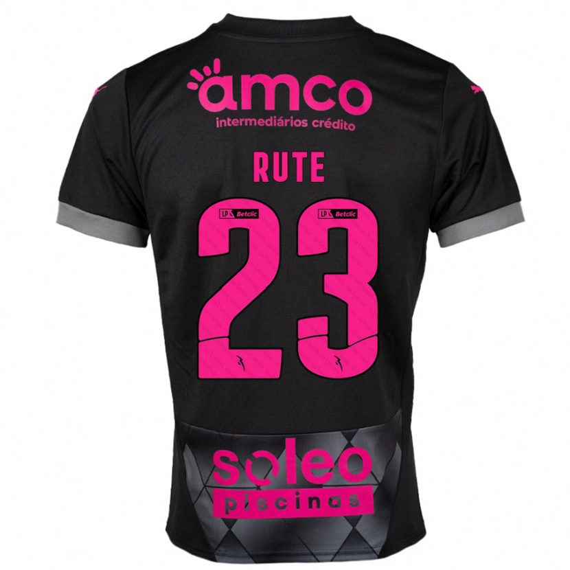 Danxen Män Ana Rute #23 Svart Rosa Bortatröja Matchtröjor 2024/25 Tröjor T-Tröja