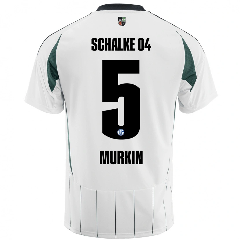 Danxen Män Derry Murkin #5 Vit Grön Bortatröja Matchtröjor 2024/25 Tröjor T-Tröja
